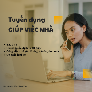 Cần tuyển giúp việc nhà tại TPHCM