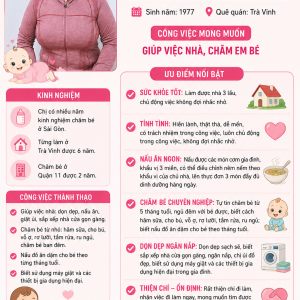 Chị Giỏi Việc Nhà, Chăm Bé Bụ Bẫm Đáng Yêu : 0906906537(có Zalo)