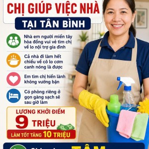 Cần Tuyển Chị Giúp Việc Nhà Tại Tân Bình : 0978609760 ( Có Zalo)