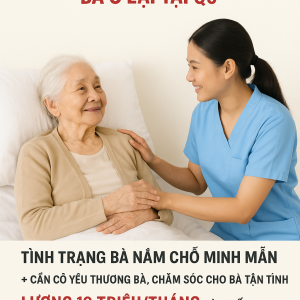 Cần tuyển chị chăm sóc bà ở lại tai Q5