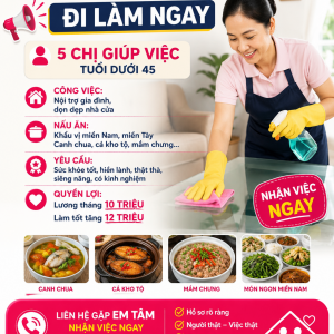 ; CẦN TUYỂN GẤP ĐI LÀM NGAY :0978609760 ( có zalo)