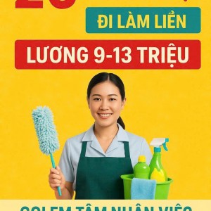 CẦN TÌM GẤP 20 CÔ GIÚP VIỆC ƯU TIÊN Ở LẠI TẠI HỒ CHÍ MINH ĐI LÀM LIỀN TRONG NGÀY