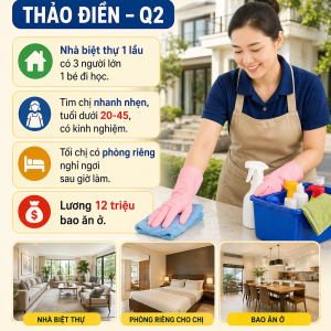 Cần tuyển chị giúp việc nhà Thảo điền Q2: 0978609760 ( có zalo)